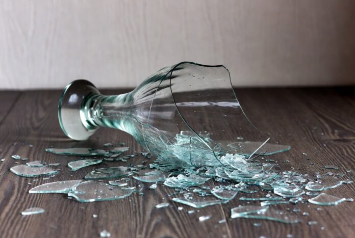 Mathematics Hidden in Shattered Glass